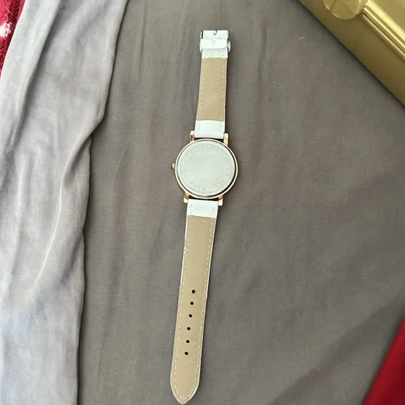 EUC White Leather Rose Gold Watch - Picture 5 of 6